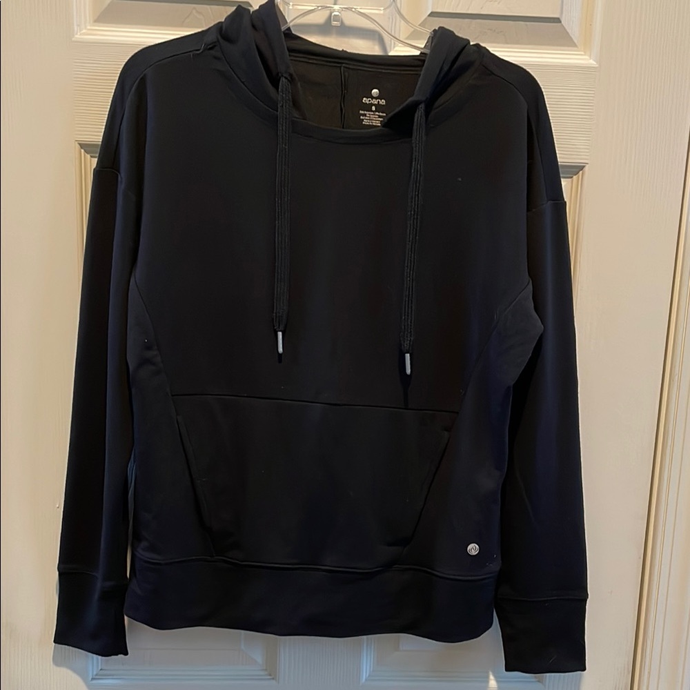 Apana Black Hoodie Sweatshirt Classic Design